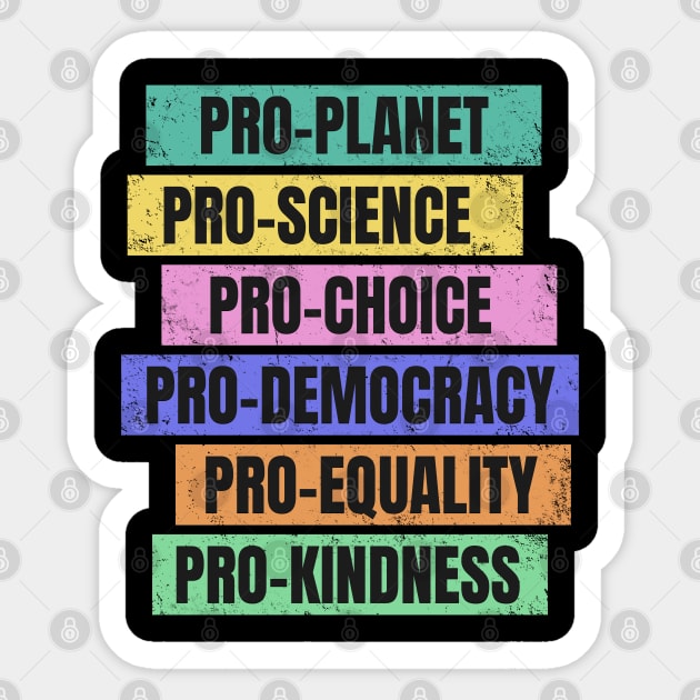 Pro-Planet, Pro-Democracy, Voting Rights Sticker by Jitterfly